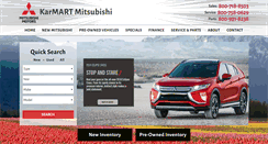 Desktop Screenshot of karmartmitsubishi.com